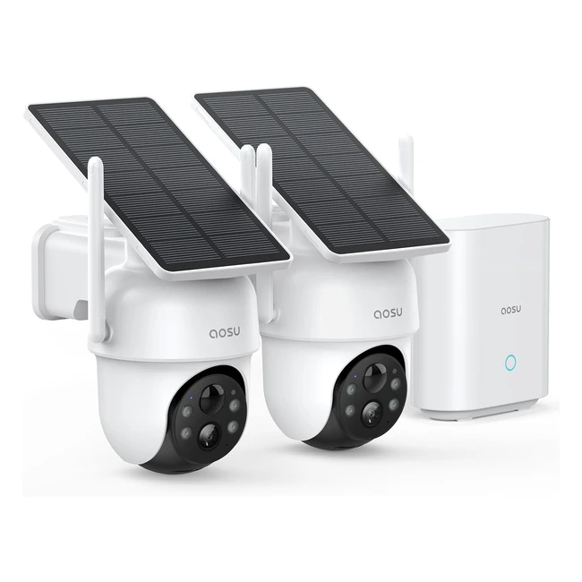 aosu 2k ptz outdoor solar berwachungskamera 2 cam kit 36090 automatische verfo