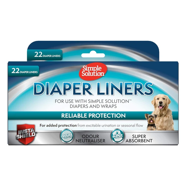Simple Solution Disposable Female Dog Diaper Liners Ultra Absorbency 22 Pack - A