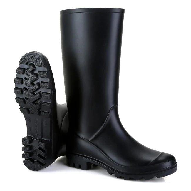 Stivali Gomma Donna Foinledr Antiscivolo - Nero 40 EU