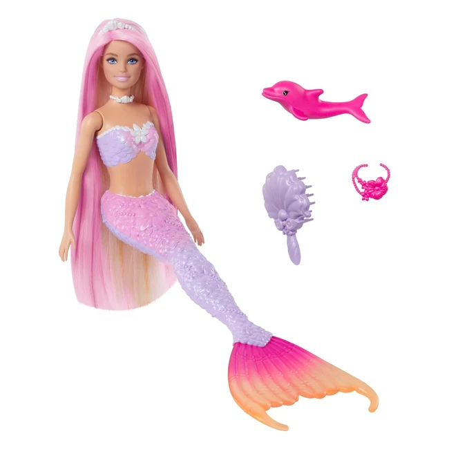 Barbie Malibu Sirena Bambola Rosa Accessori Styling Cambia Colore HRP97