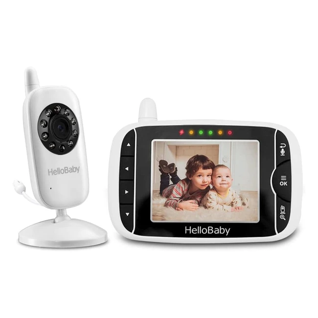 Monitor de bebé HelloBaby HB32 - Cámara digital, vigilancia temperatura, visión nocturna y sistema de comunicación bidireccional