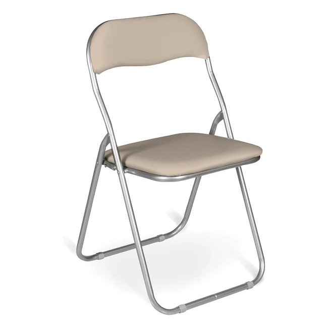 Set 4 sedie pieghevoli beige dmora Tarragona 43x47h78 cm