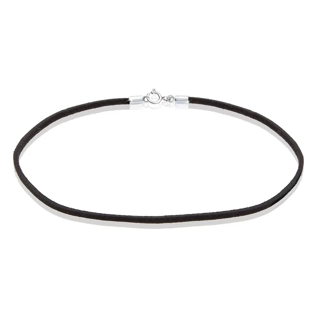 Collana Choker Elli Basic Trend in Argento 925 con Veloursleder Nero