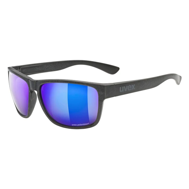 Occhiali da sole UVEX LGL Ocean P Unisex - Polarizzati - Black MattBlue - One S