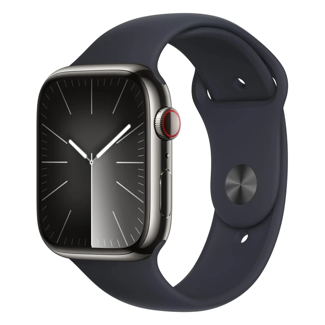 Apple Watch Series 9 GPS Cellular 45 mm Smartwatch Graphit Sportarmband Fitness 