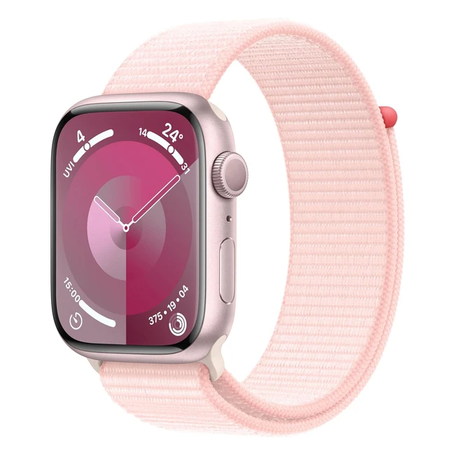 Apple Watch Series 9 GPS 45 mm Smartwatch Aluminium Case Pink Sport Loop Fitness