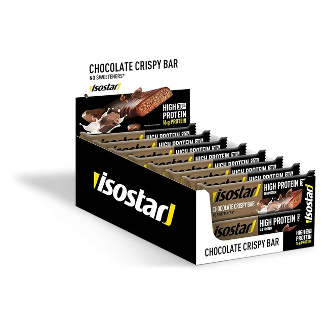 Barrette Isostad High Protein 30 Chocolate Crispy Bars - 16 Confezioni x 55g