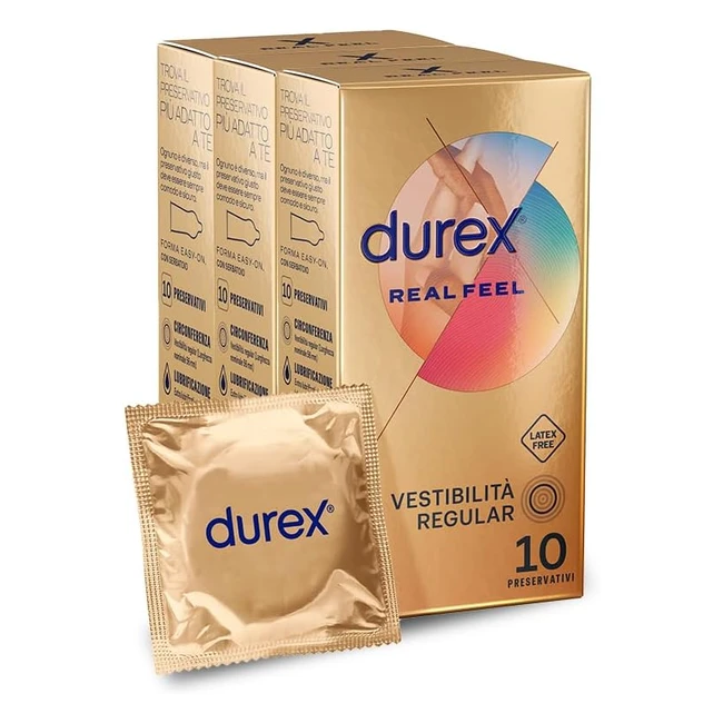 Durex Real Feel Preservativi Senza Lattice 30 Profilattici 3x10