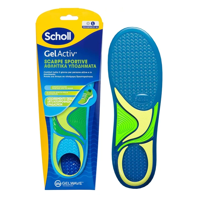 Scholl Solette GelActiv per Scarpe Sportive - GelWave Ammortizzante - Comfort Tu