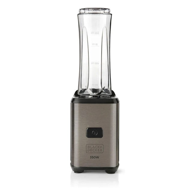 Batidora de Vaso BlackDecker Gris 350W - Pica Hielo - 4 Cuchillas de Acero Inox