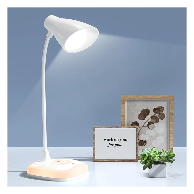 Flexo LED Escritorio Recargable USB Lmpara con Control Tctil 3 Modos Brillos