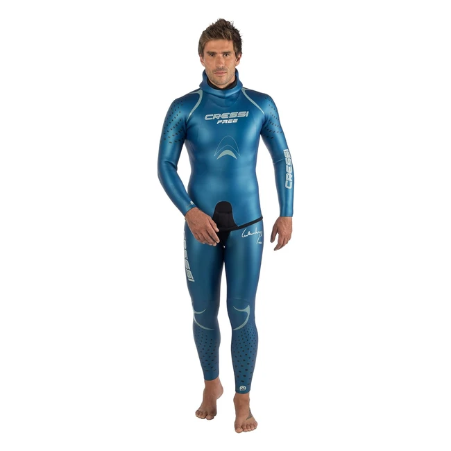 Muta Cressi Free Man 35mm Neoprene Blu Metallizzato - Uomo