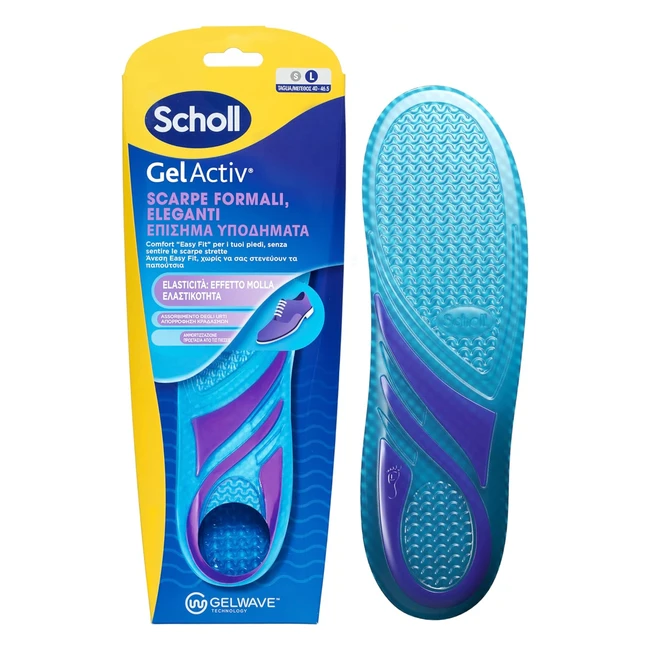 Scholl GelActiv Solette Sottili con Tecnologia GelWave - Comfort Easy Fit - Tag