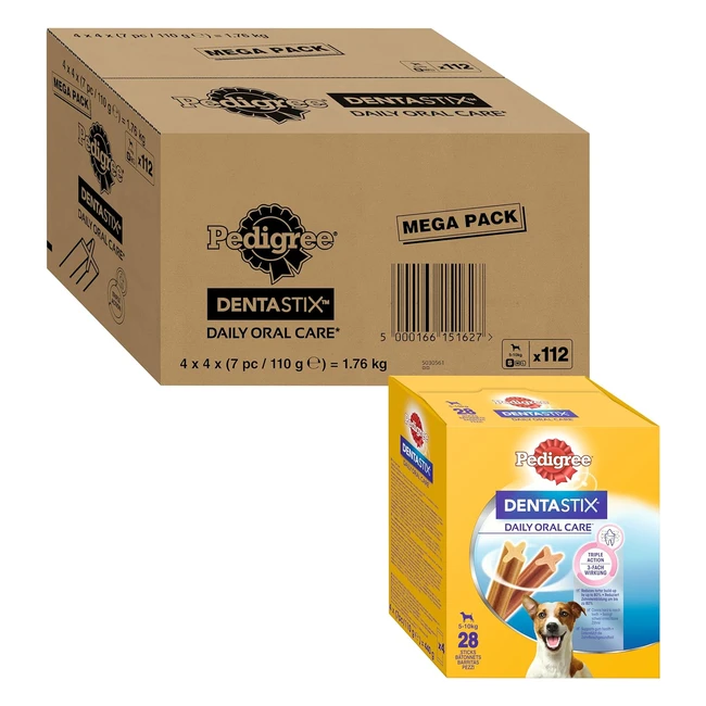 Pedigree Dentastix Tägliche Zahnpflege Snack für kleine Hunde 510 kg Hühner- und Rindfleischgeschmack