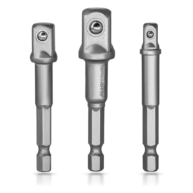 Juego 3 Adaptadores Hexagonales Puntas de Impacto Taladro - Zcalo 12 38 14