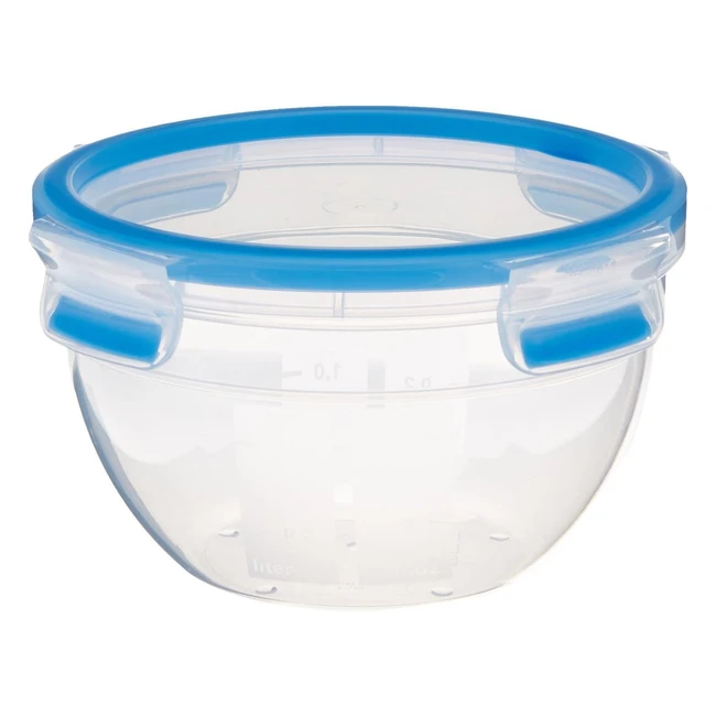 Emsa 518096 Clip Close Vorratsbehlter mit Deckel 11 Liter Transparentblau - Lu