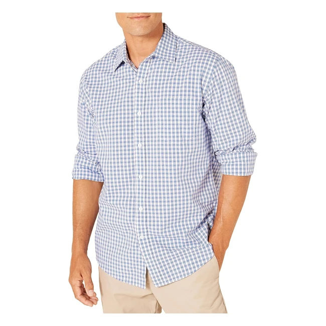 Camicia Uomo Amazon Essentials Popeline Maniche Lunghe Regular Fit