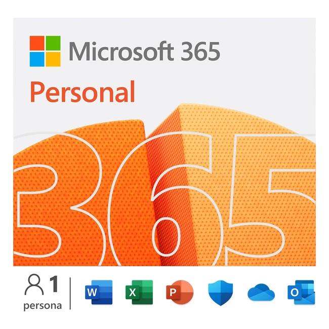 Microsoft 365 Personal - 1 Persona - Suscripción 12 Meses - Protección Online y Almacenamiento Seguro