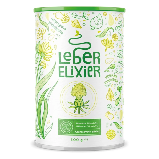 Leber-Komplex Nhrstoffreiches Elixier mit Weizengras Spirulina Cholin Gersteng