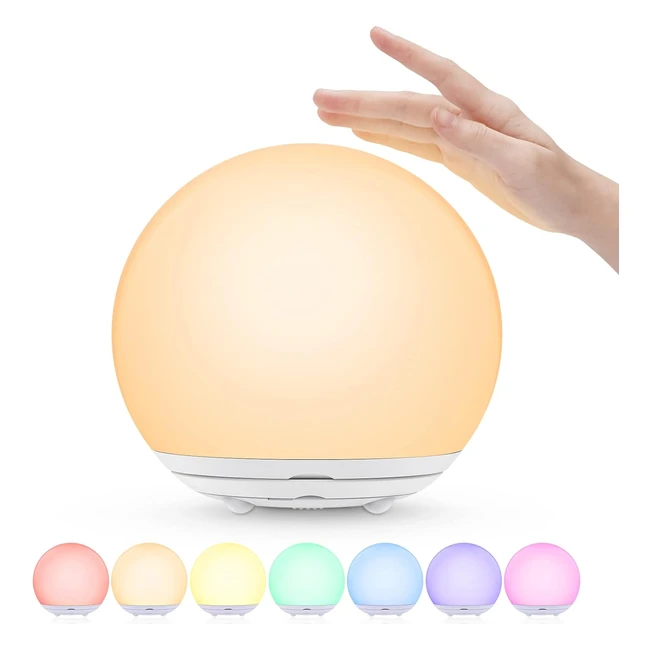 Luz Nocturna Infantil USB Recargable Luz Quitamiedos Beb 7 Colores Interruptor T