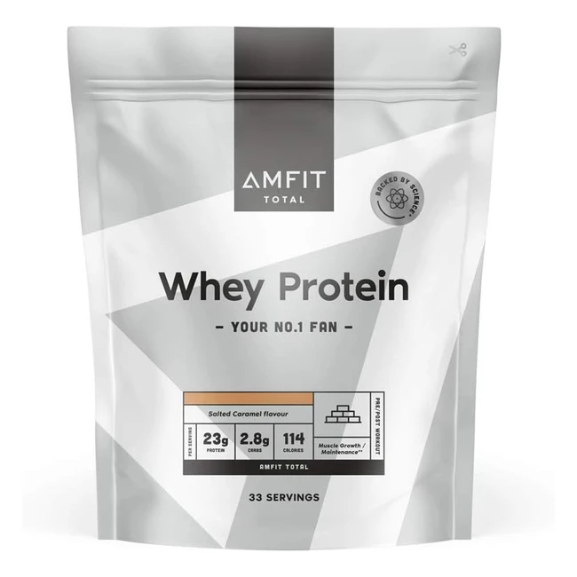 Proteine del siero di latte in polvere caramello salato 1kg - Amfit Nutrition f