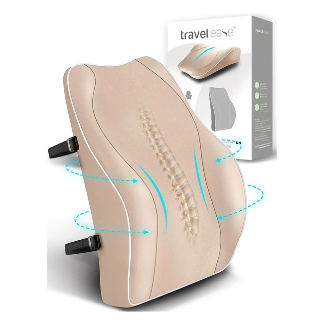 Cojn de soporte lumbar ergonmico respaldo de espuma viscoelstica para asiento de
