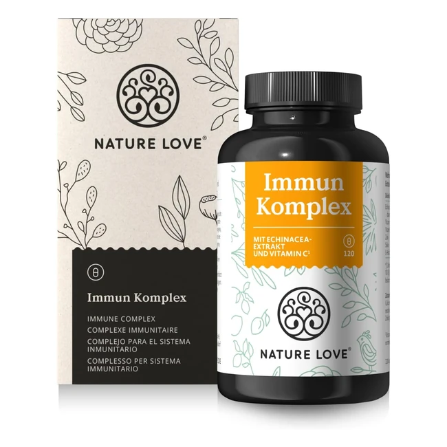 Nature Love Immun Komplex 120 Kapseln 4 Monatspackung mit Echinacea Extrakt Vita
