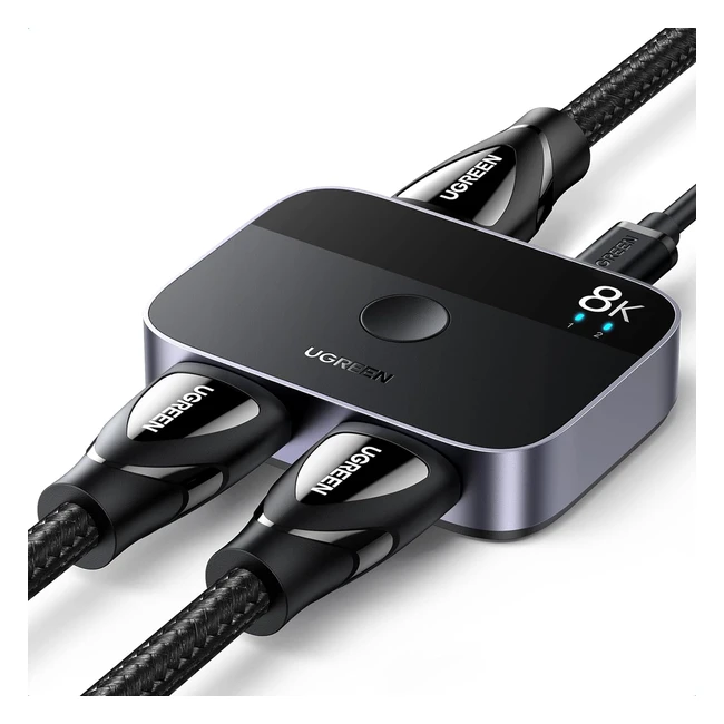 UGREEN HDMI Switch 8K60Hz 4K14412060Hz Aluminium 2in1 Out1in2 Out PS5 PS4 Xbox TV Box Blu-ray Player DVD Player Projector Monitor Laptop