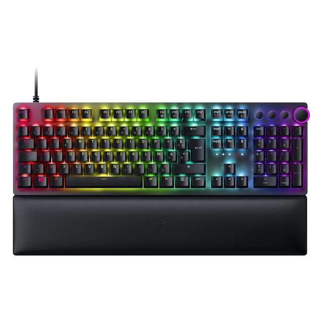 Razer Gamingtastatur Huntsman V2 Purple Switch - Schnellste Reaktionen & RGB-Beleuchtung