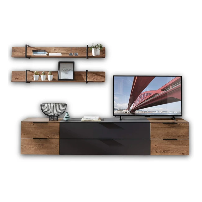 Stella Trading Mediana Set Completo Parete Casa Rovere Nocciac 290x172x44 cm