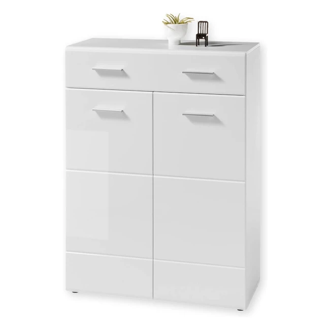 Scarpiera Moderna Orlando Bianco Lucido 90x122x40 cm - Stella Trading