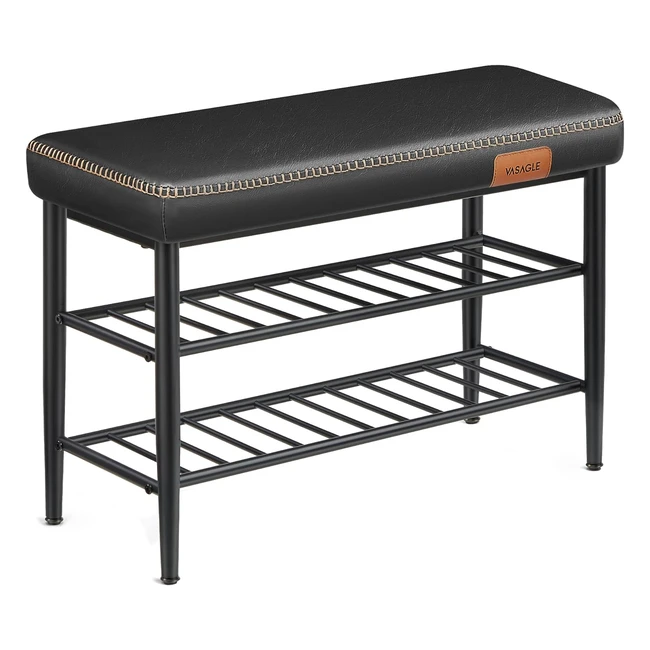 VASAGLE Ekho Kollektion LSB054B01 Schuhschrank Sitzbank Flurmbel PU mit Nhte