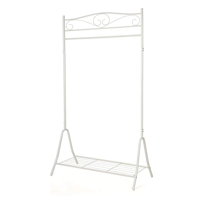 Songmics Garderobenstnder HSR01W - Romantisch Cremewei - 90 x 445 x 173 cm -