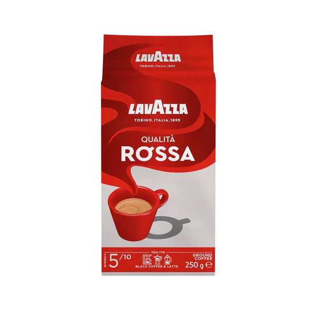 Lavazza Gemahlener Kaffee Qualitá Rossa 1er Pack 1 x 250 g - Stark & Nachhaltig