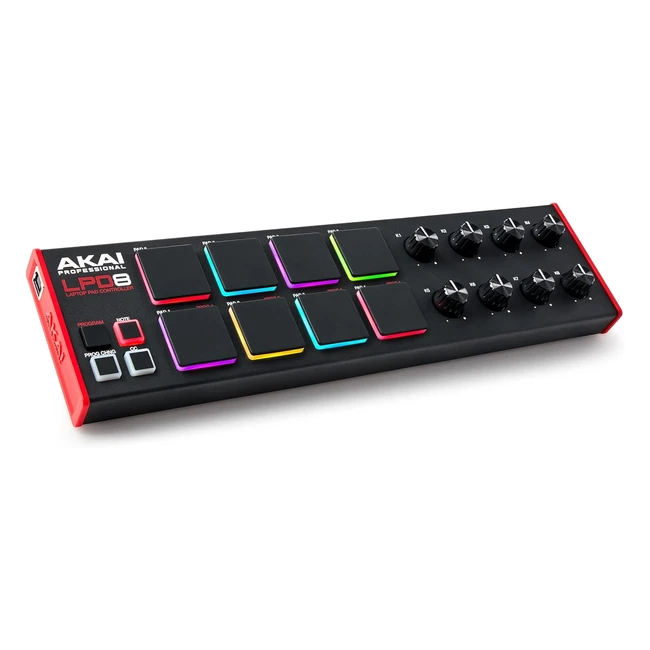 Akai Professional LPD8 USB MIDI Controller - 8 MPC Drum Pads & Drehregler - Musikproduktionssoftware