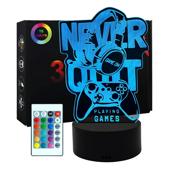 Lampada 3D 16 Colori con Telecomando USB - Aknl24