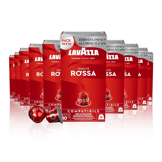 Lavazza Espresso Qualita Rossa 10 x 10 Kapseln - Intensiver Geschmack  Aromasaf