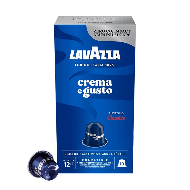 Lavazza Crema e Gusto Kaffeekapseln Nespresso kompatibel 10er Packung CO2 neu