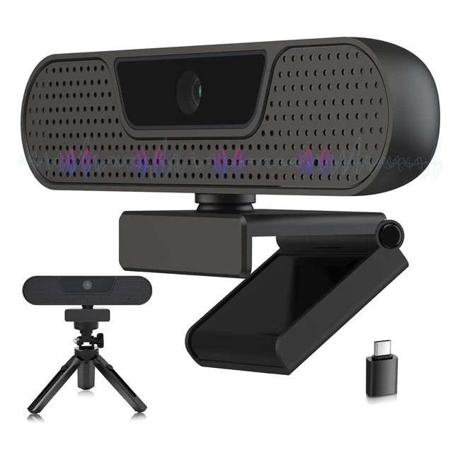 Vizolink W2G Webcam 1080p 60fps Full HD Webcam mit Mikrofon - Plug & Play für Mac Laptop - Zoom Skype Teams Videoanruf