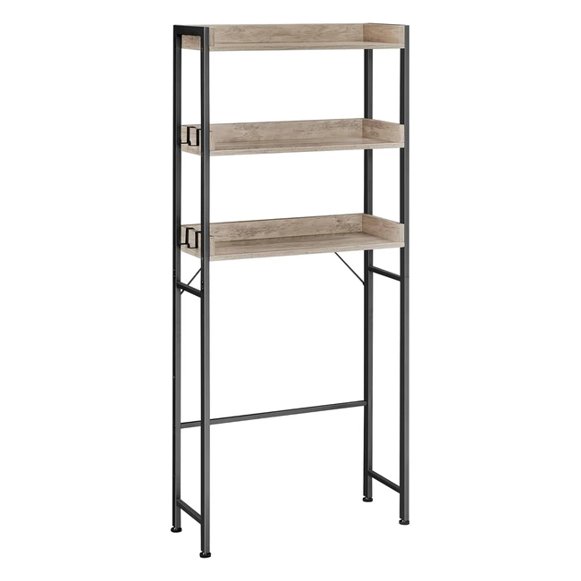 VASAGLE Toilettenregal Badezimmerregal Waschmaschinenregal mit 3 offenen Regalen