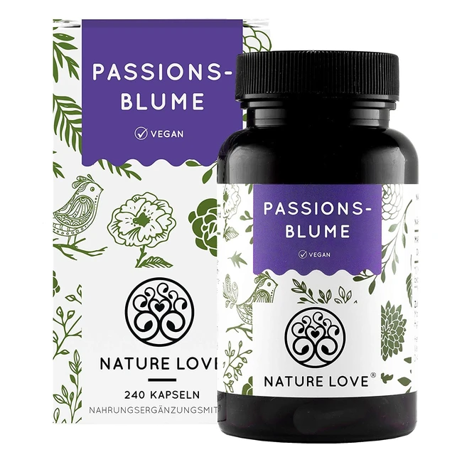 Passionsblume Extrakt 750mg - 240 Kapseln - Vegan - Made in Germany
