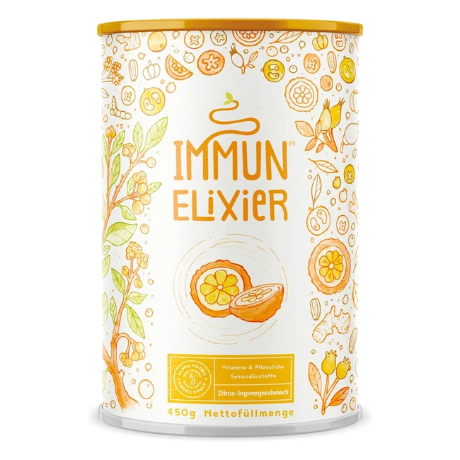 Immunelixier Phyto-Pulver Vitamin C Acerola Kurkuma Zitrus-Bioflavonoide Selen Z