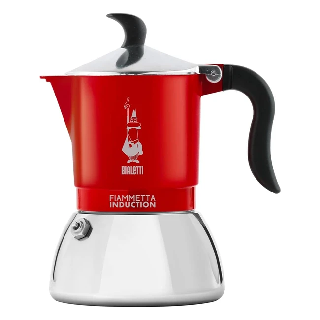 Bialetti Kaffeemaschine Aluminium Steel Rot 4 Tassen - Hochwertiges Produkt