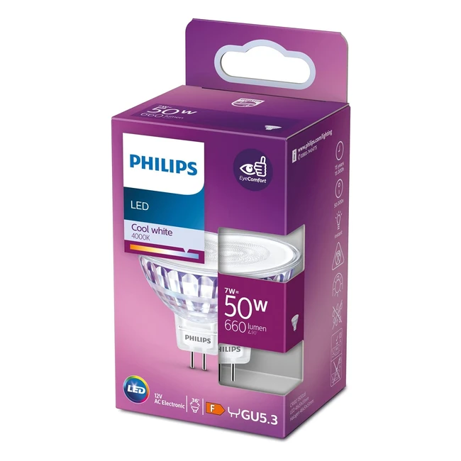Philips LED Reflector Light GU53 7W 50W Cool White 4000K Non Dimmable