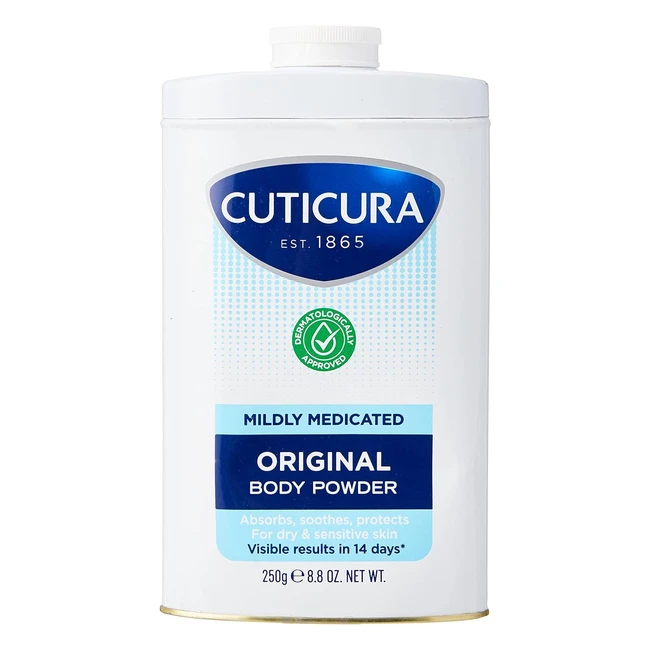 Cuticura Medicated Talcum Powder 250g - Relief for Dry Itchy Skin
