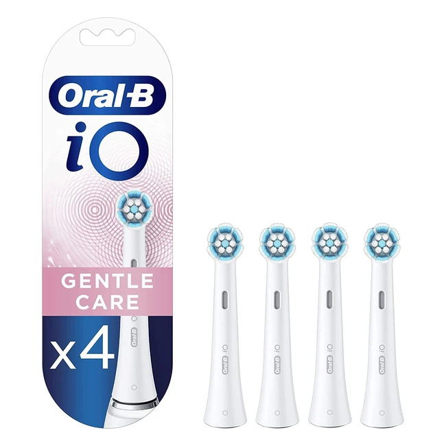 OralB IO Gentle Care Electric Toothbrush Head Pack of 4 Twisted Angled Bristles