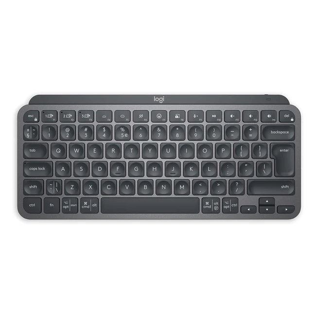 Logitech MX Keys Mini Wireless Keyboard Compact Bluetooth Backlit USB-C Graphite