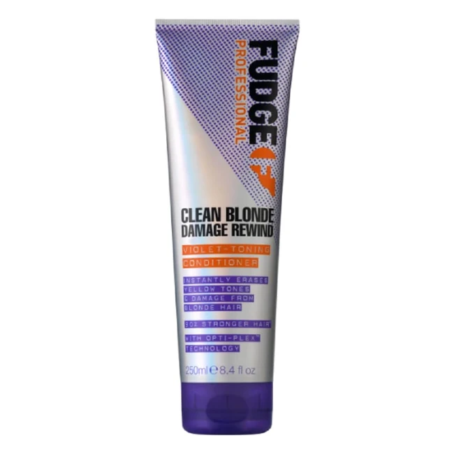 Fudge Clean Blonde Damage Rewind Conditioner 250ml  Intense Purple Toning  Bon