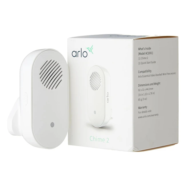Arlo Chime 2 - Audible Alerts Siren Customisable Melody - AC2001