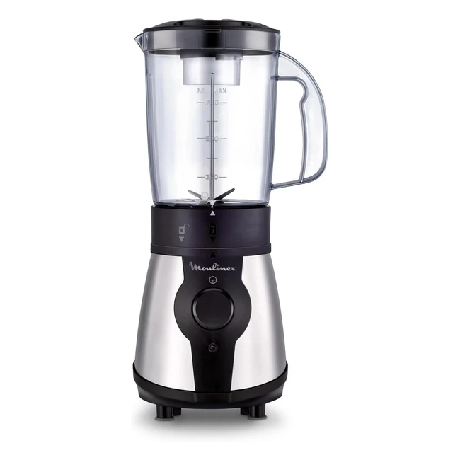 Moulinex Blend&Go Frullatore Portatile 300W - Bottiglia Viaggio 750ml - Design Compatto - Lame Acciaio Inox